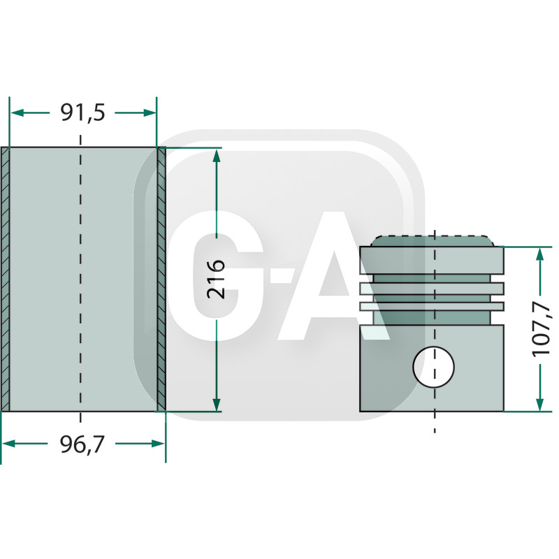 Kit cylindree Massey Ferguson